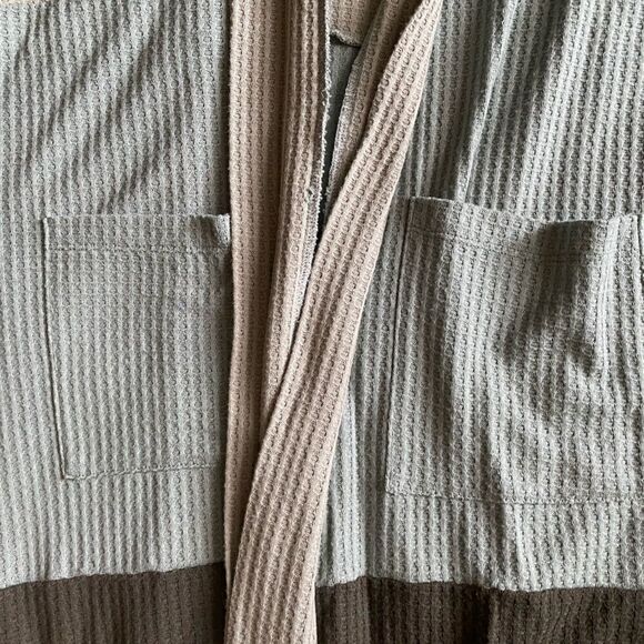 Three Bird Nest Waffle Knit Cardigan Open Front Womens Size XL - Picture 6 of 7